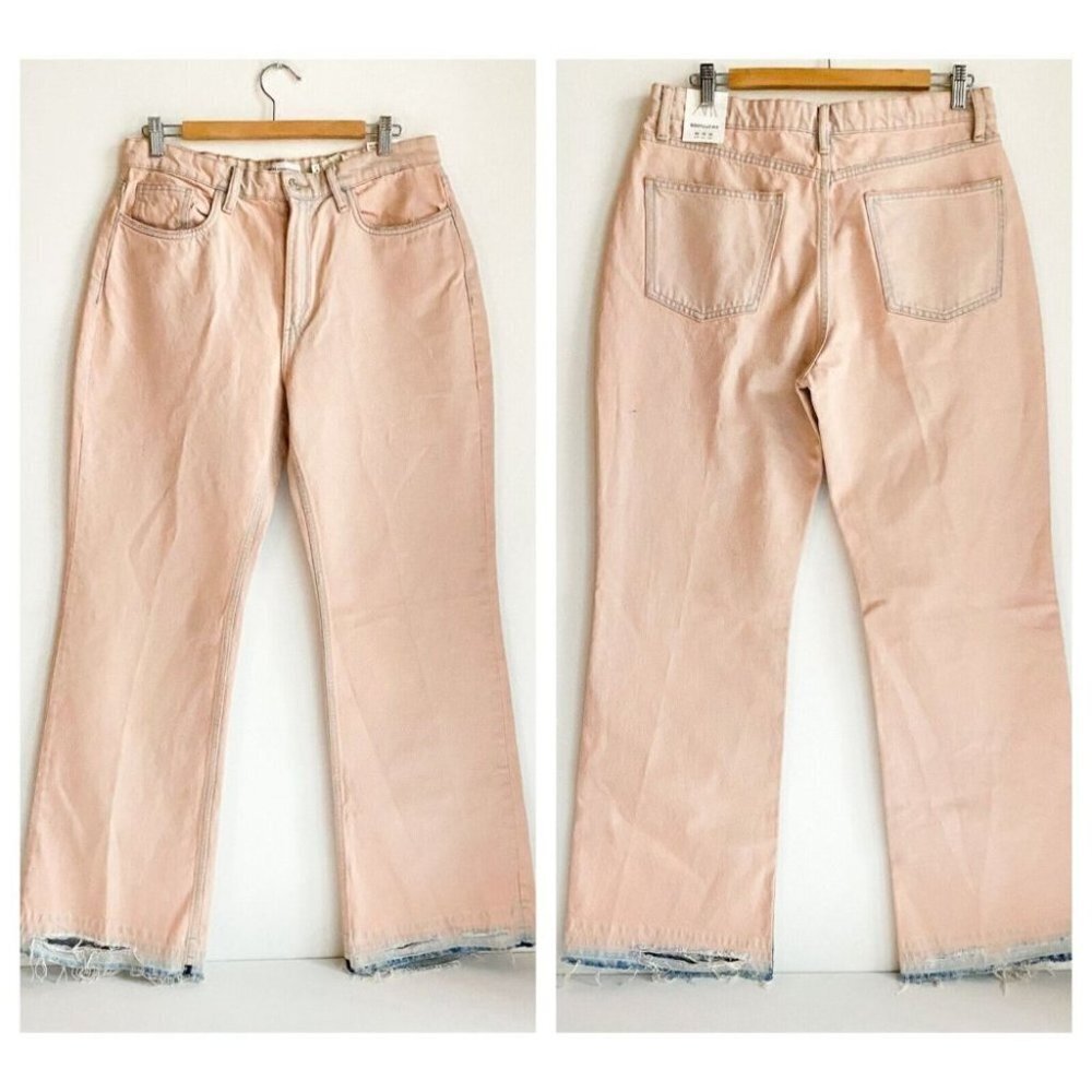 High-Rise Straight Leg Women’s Jeans - Blush Pink